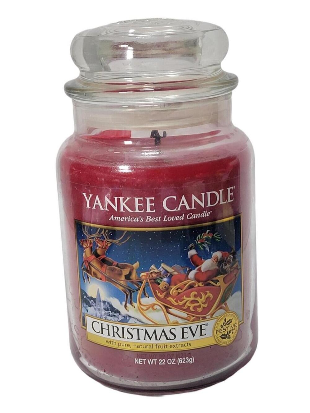 Yankee Candle CHRISTMAS EVE Large 22 oz. Slightly Burned